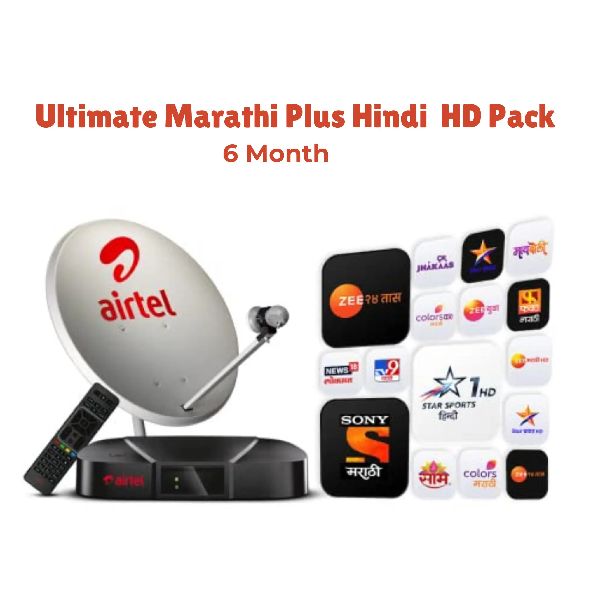 Airtel DTH New Connection – 6 Months HD Ultimate Marathi + Hindi Pack (Complete Setup) - Image 2